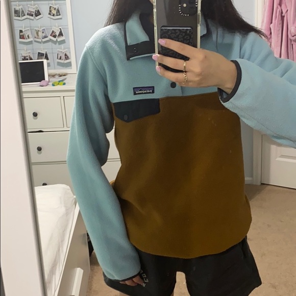 Patagonia Synchilla Blue and Tan Fleece - Picture 4 of 4